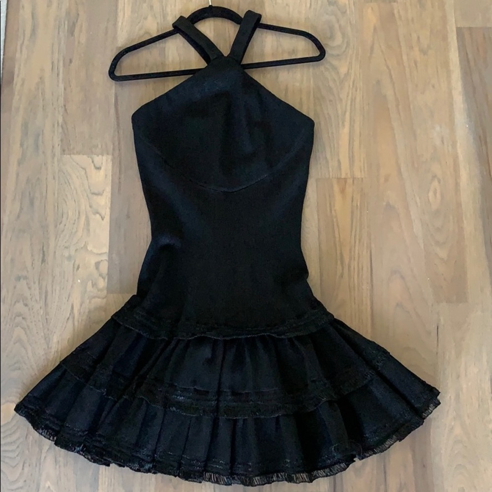 ALAIA black viscose dress